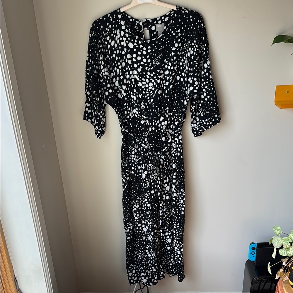 ASOS Romper / Jumpsuit in black and white splatter / polka dot